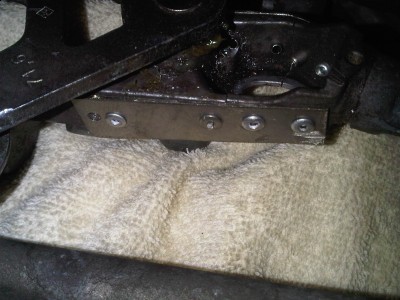 Łata z blachy z drugiej strony odlewu